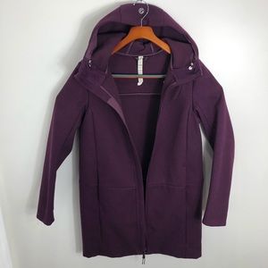Lululemon Athletica women’s long purple jacket